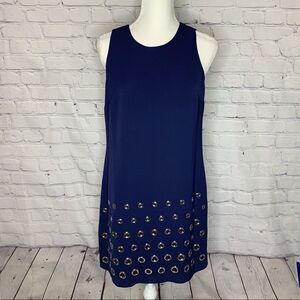 Michael Kors Navy grommet lined sleeveless dress